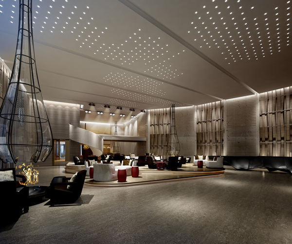 酒店大堂多用途的动态空间