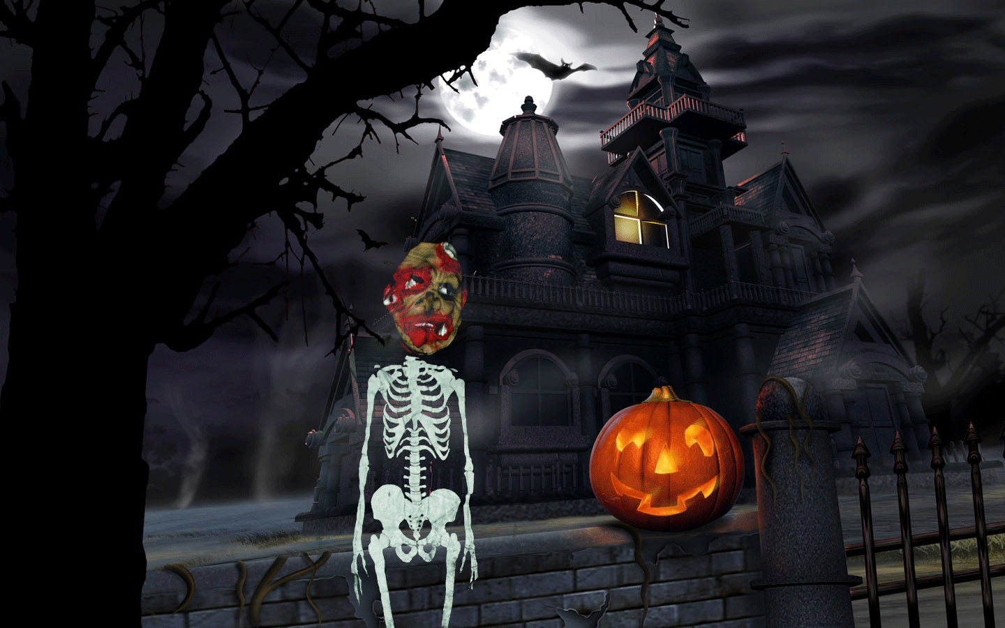 嘿,大鬼头,万圣节我们没有糖,就等你来捣蛋了!