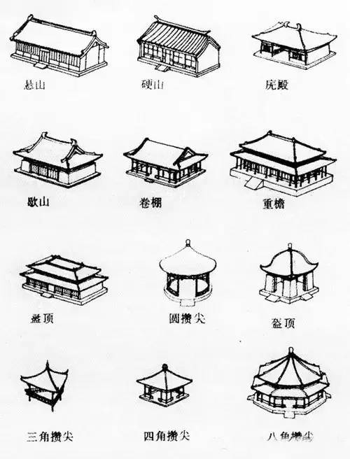 四坡屋顶立面图图片