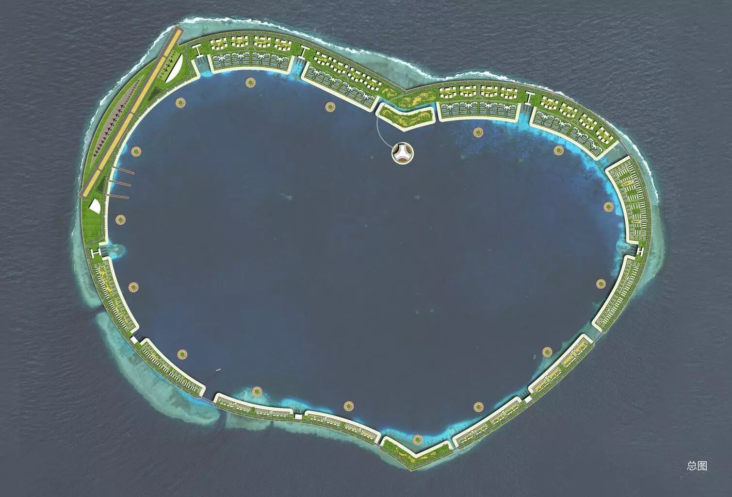 原来中国在南沙填海造这个无比惊艳的美济岛海洋之心