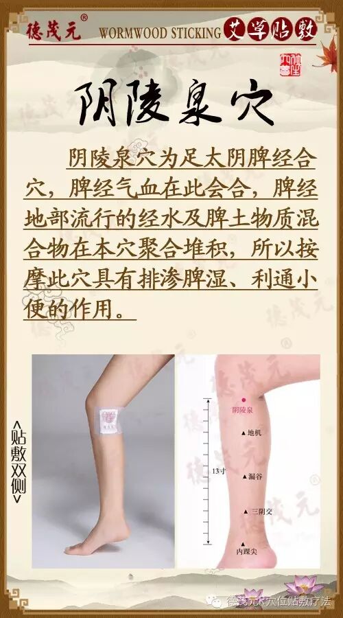 如采用穴位贴敷疗法,平时可采用刺激贴敷三阴交,承山穴,阴陵泉穴,加贴