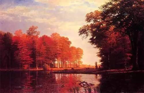 《秋天的树林》阿尔伯特·比尔史伯特 1886年