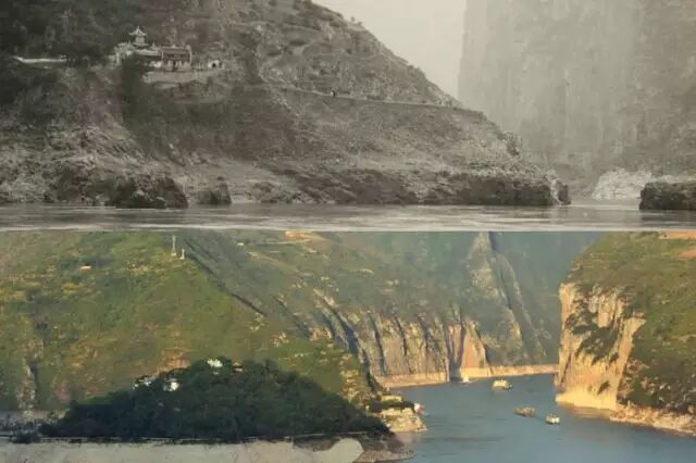 三峡夔门,白帝城.