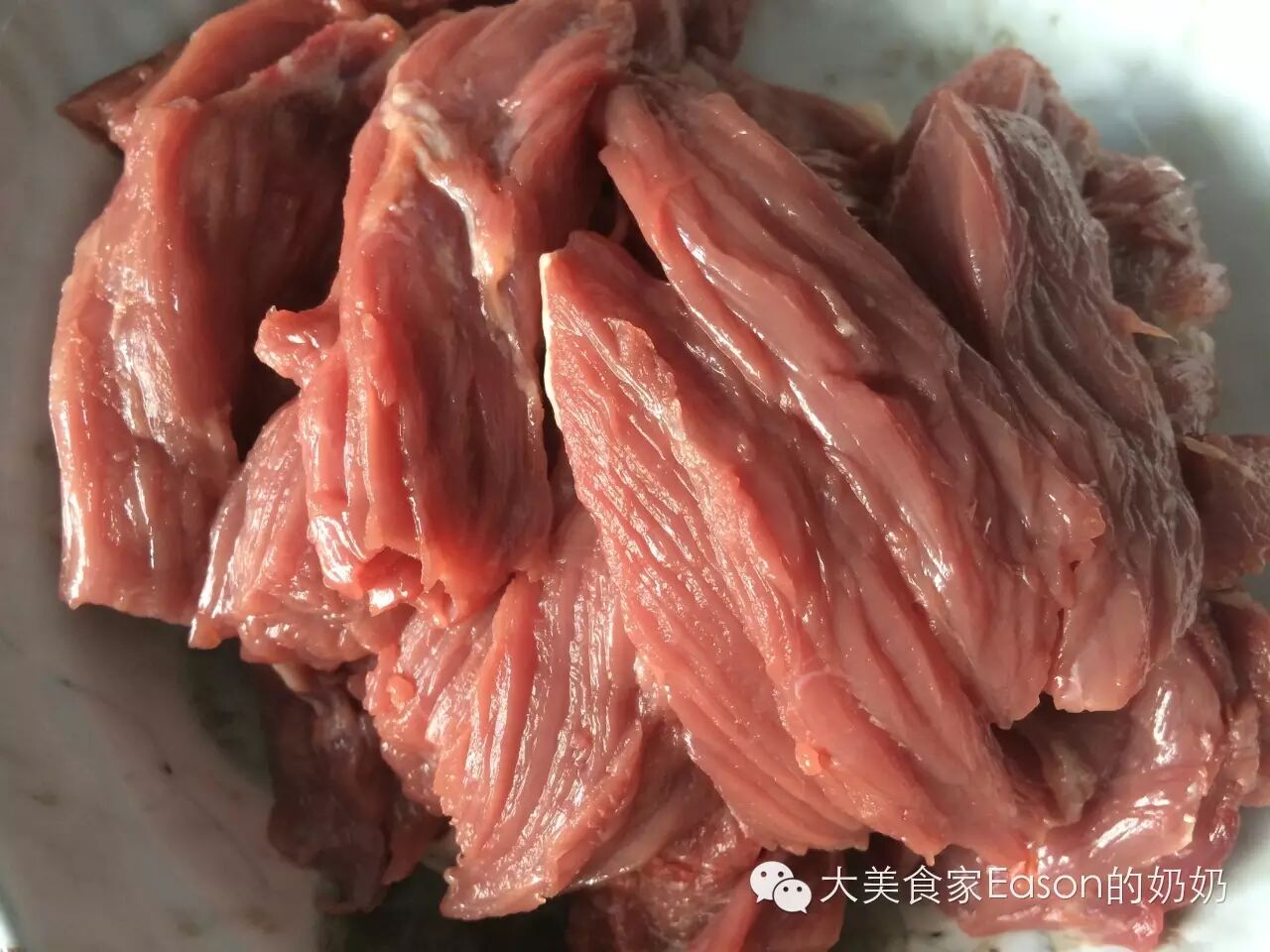 牛肉顺丝切成条