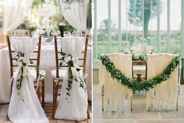 婚礼灵感 | 给你30个户外婚礼椅背灵感创意