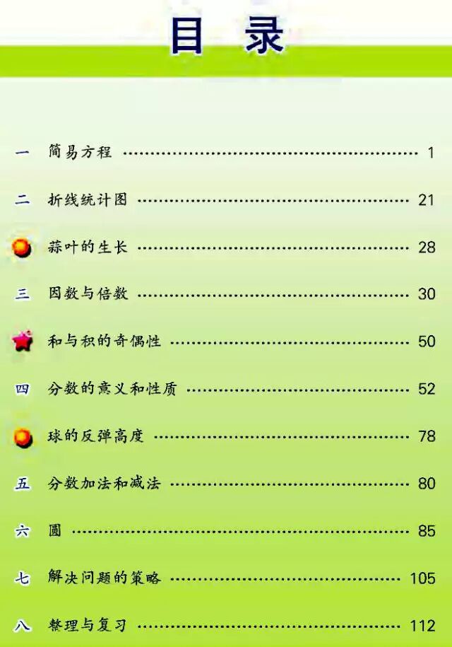 苏教版数学五年级下册高清电子课本