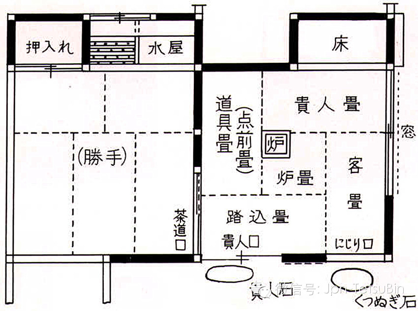 日本茶道入道篇日式茶室中水屋的布局