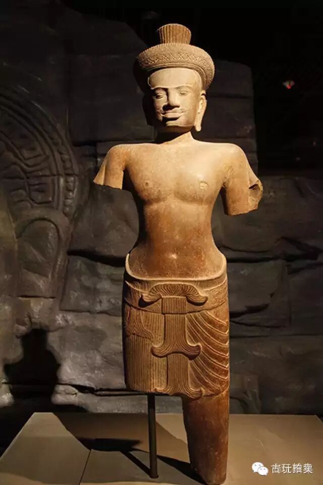 毗湿奴,吴哥窟风格,12世纪文物,出土地点为柬埔寨暹粒省.