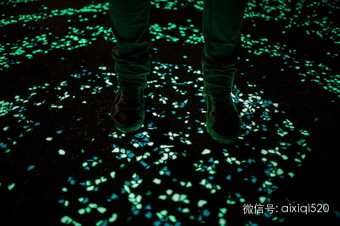 夜光自行车道源自梵高名画starrynight