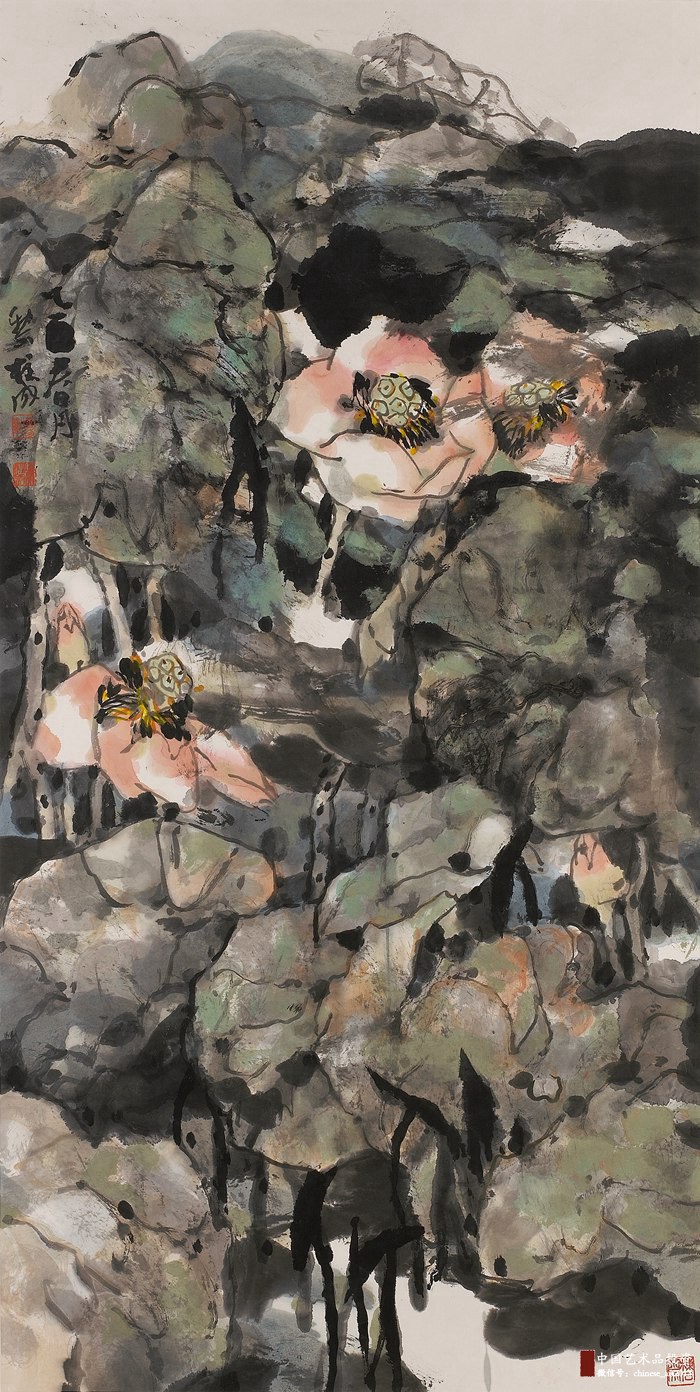 黎柱成大景花鸟精品