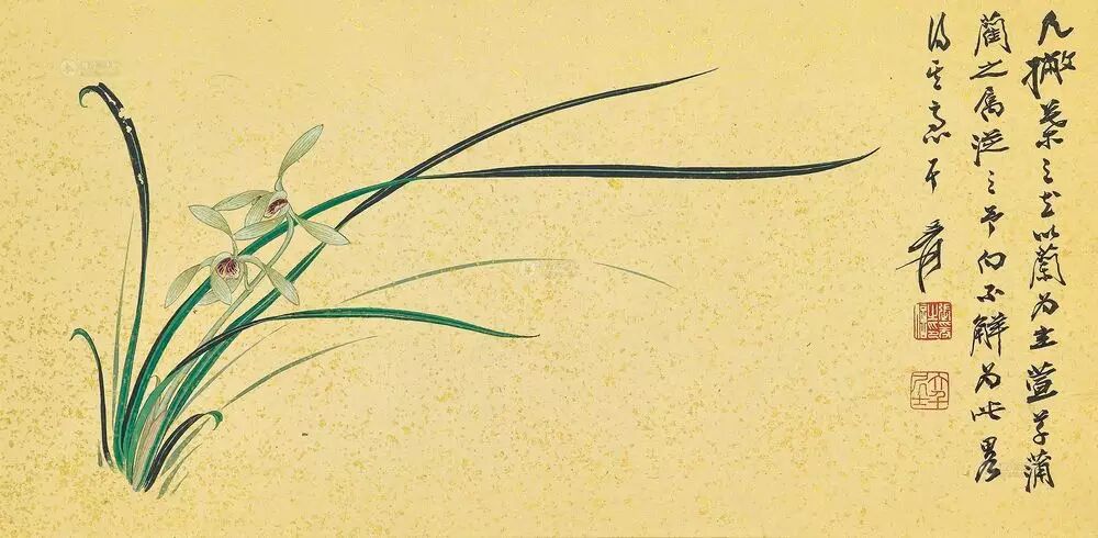 张大千18幅珍贵兰花图,功力深厚!