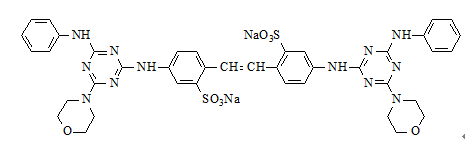 4-二氨基-二苯乙烯-2,2-二磺酸(dsd酸)与三聚氯氰的缩合物,其结构