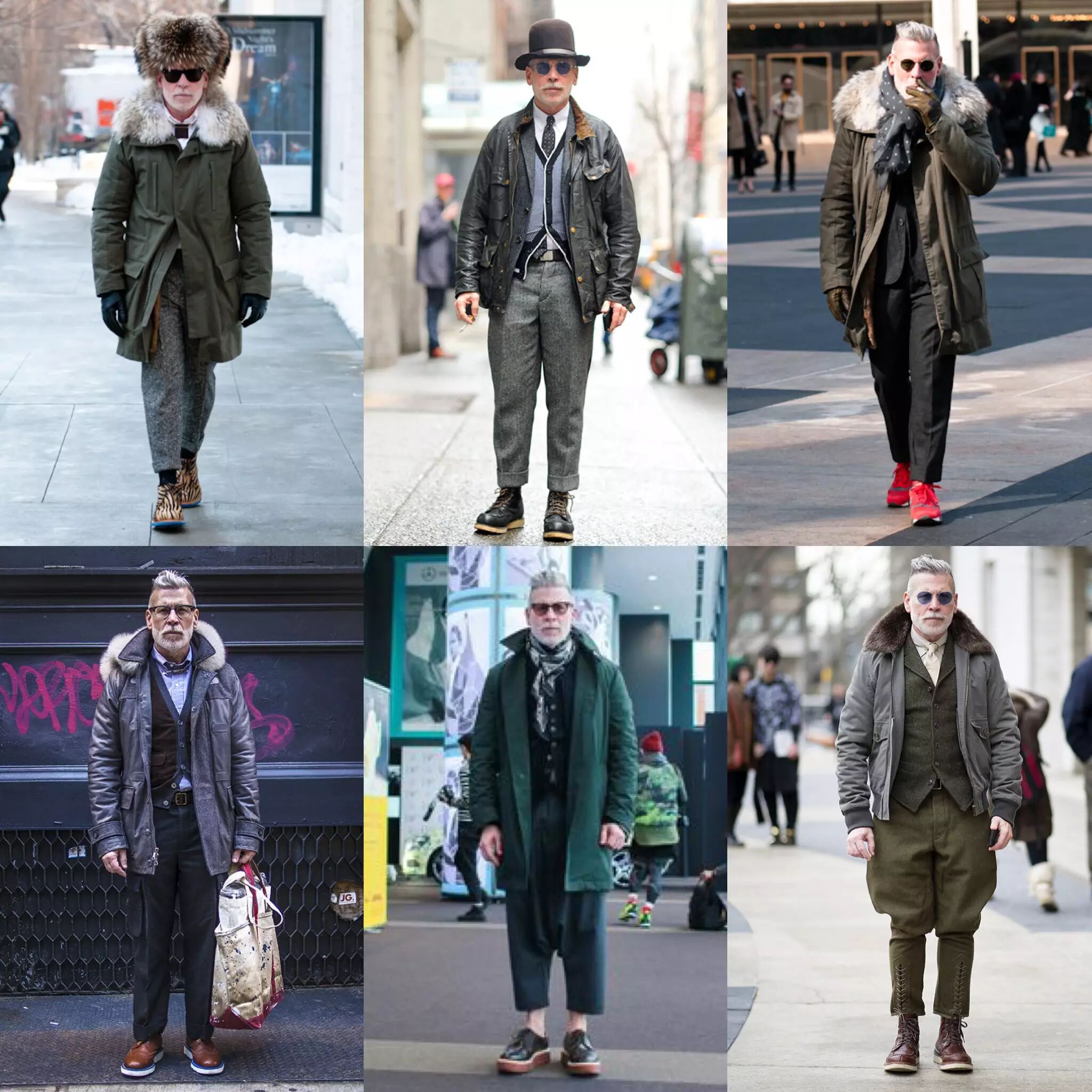 时尚最时尚的nick wooster大叔华丽丽的街拍大秀～～～一些关于nick