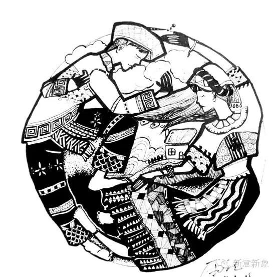 【作业展示】黑白装饰画的基本构图和表现方式再探索