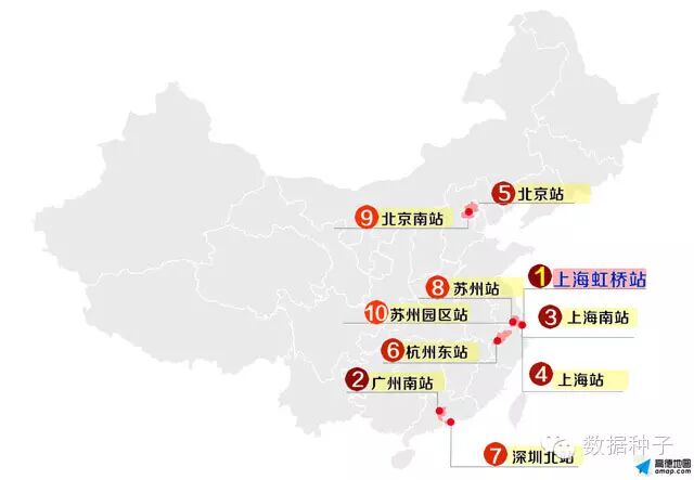 火车站的人群热度变化情况,高德地图预测出了今年最拥挤的十大火车站