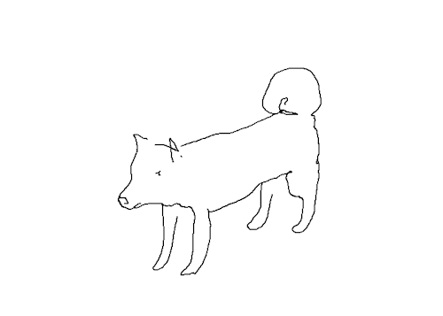 你看,那个人好像一条狗