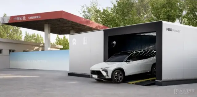 蔚来第二代换电站正式启用 可一键自主换电 图片