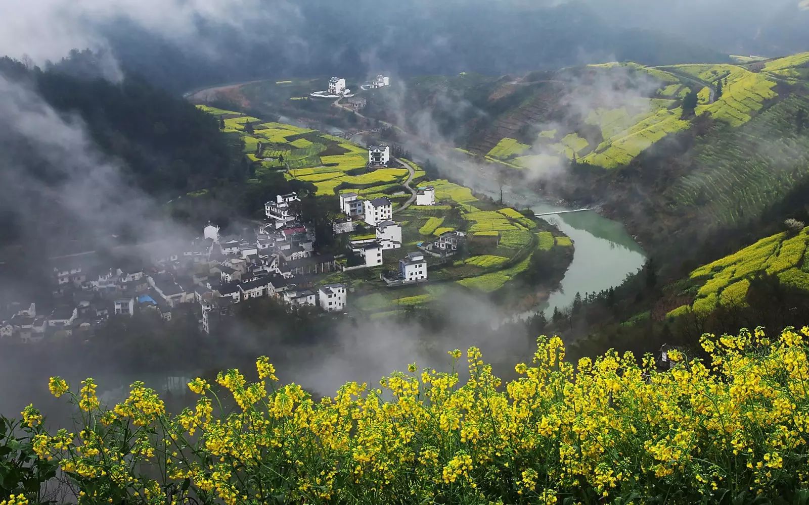 新安江山水畫廊石潭古徽州賞油菜花休閒踏春二日自駕遊