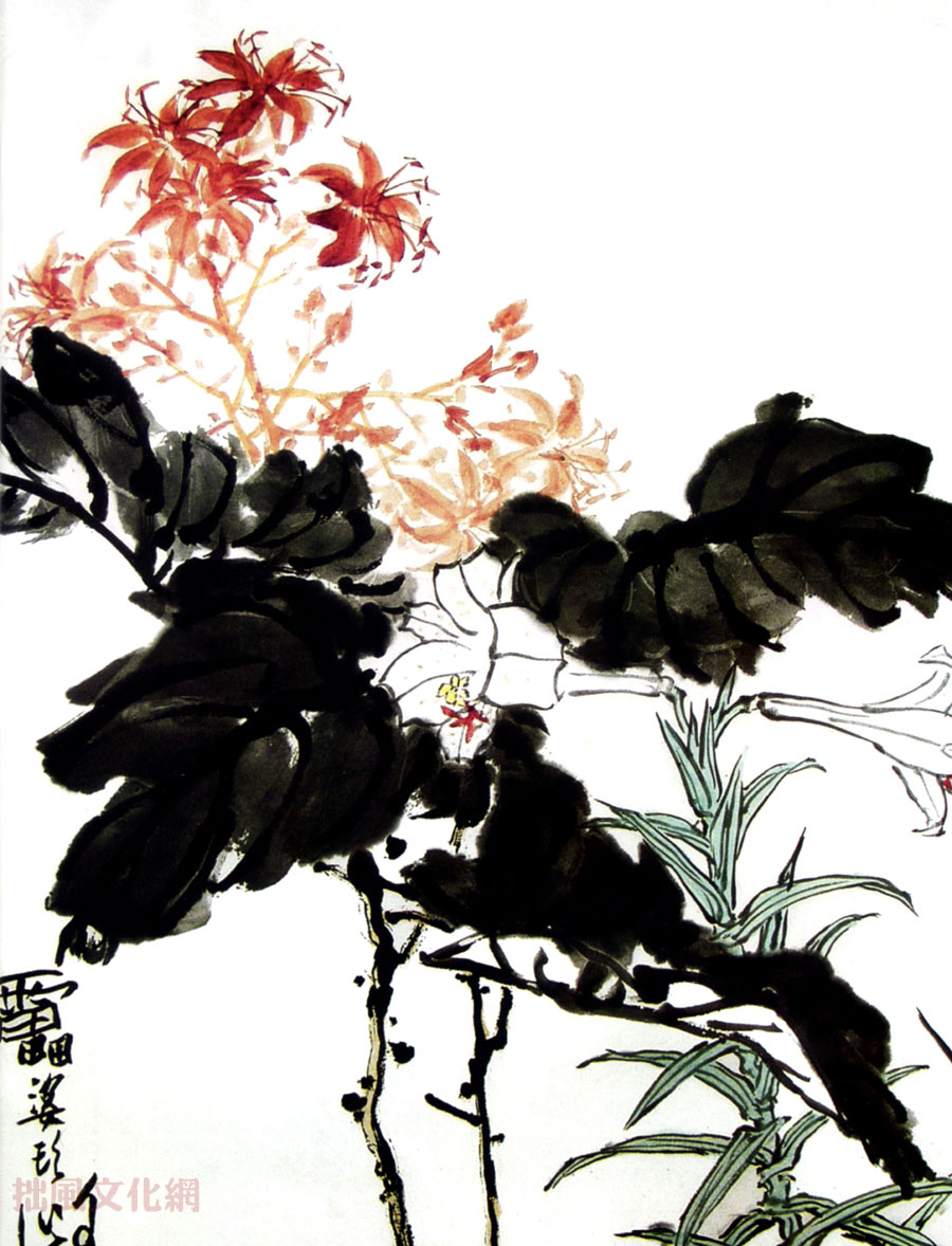 映日荷花潘天寿精选作品60幅高清