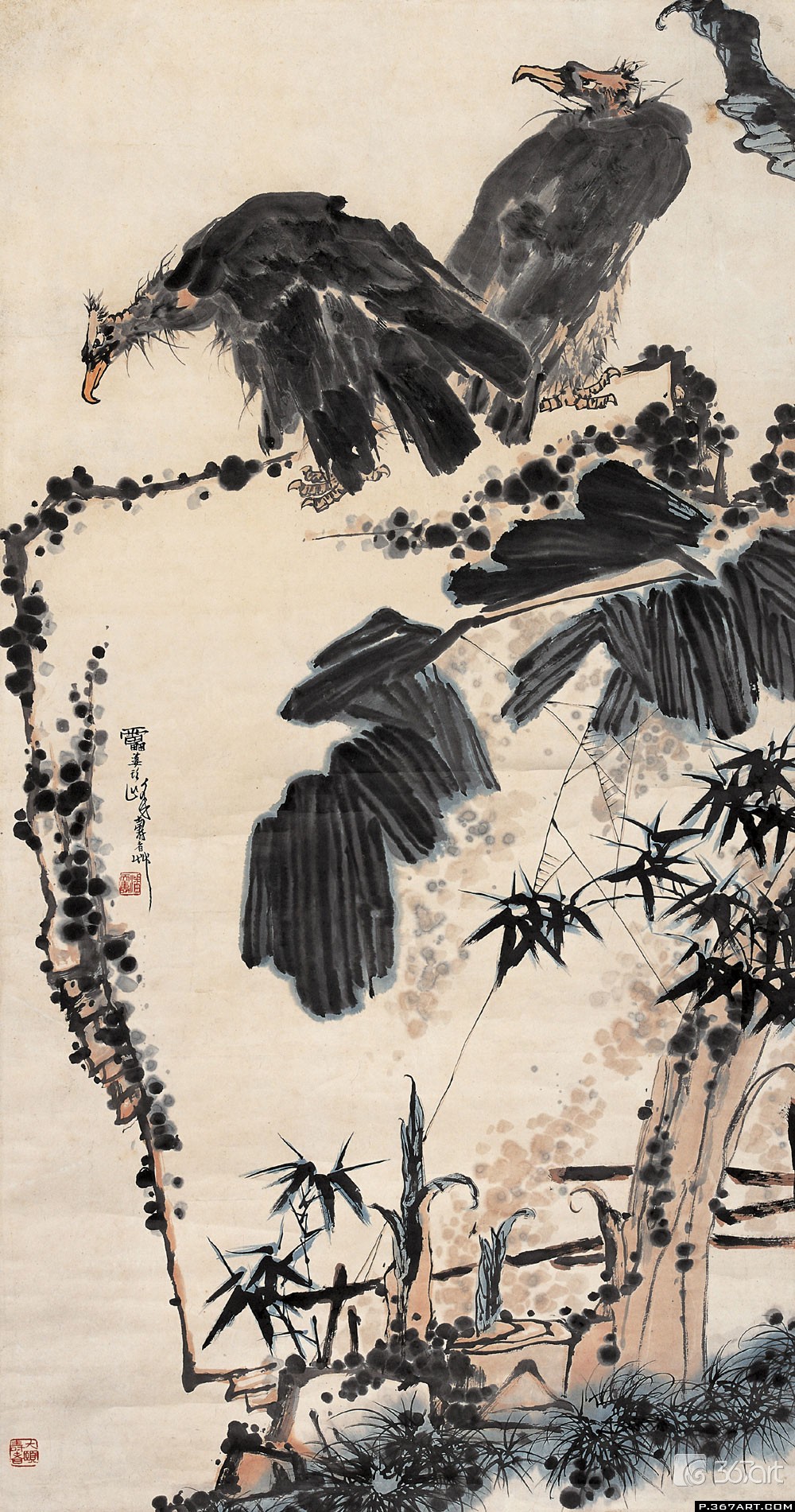 映日荷花潘天寿精选作品60幅高清