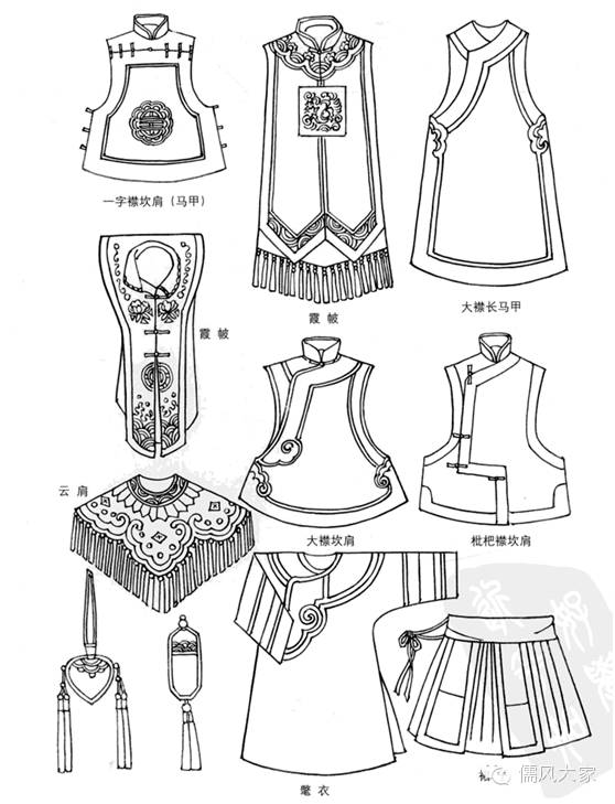 清代服饰平面图清代朝珠清康熙皇帝龙袍清乾隆皇帝冬式朝服清乾隆皇帝