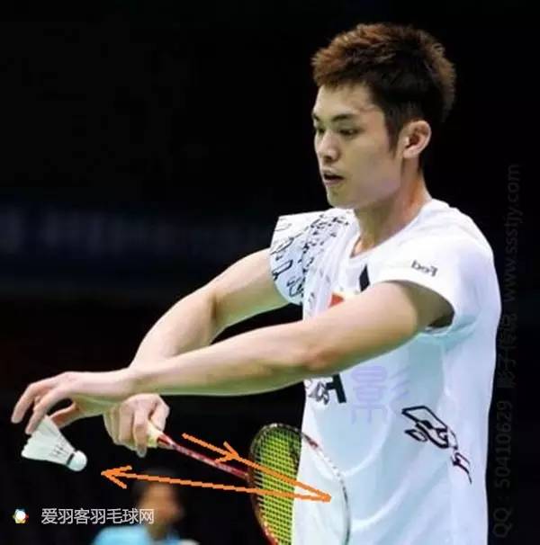 羽毛球反手发球姿势图片