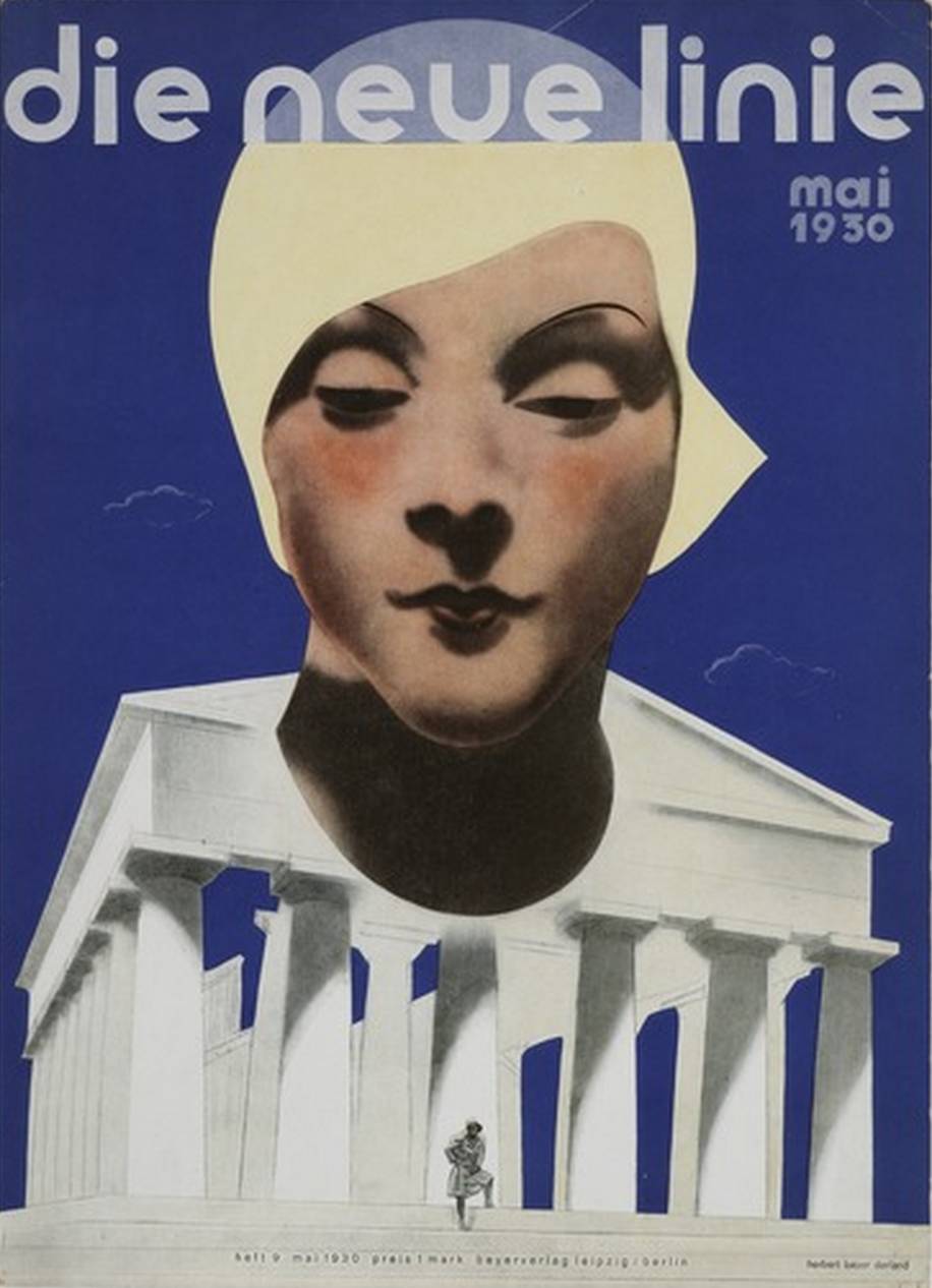 赫伯特·拜耶设计的封面在包豪斯解散前,《新线》的版面设计由赫伯特