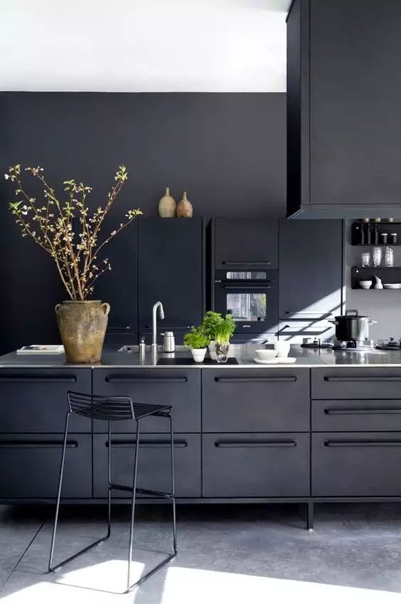 廚房裡的黑色時尚，品位現代設計！ 家居 第16張