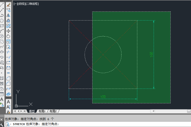 CAD中如何进行X、Y两个轴向不等比例缩放图形？的图1