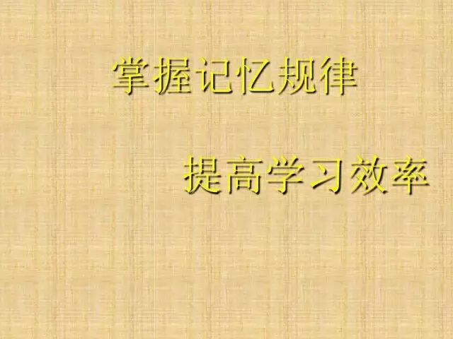 如何才能提高记忆效率？