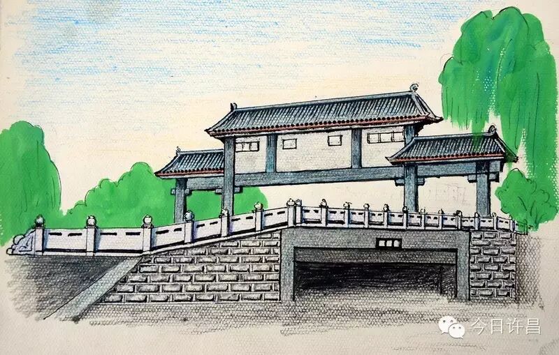 许昌的桥在画上也这么美吗