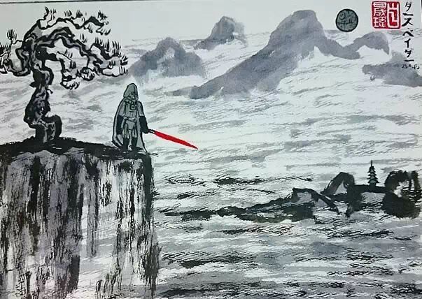 视界|外国人画的中国水墨画,脑洞太大了!