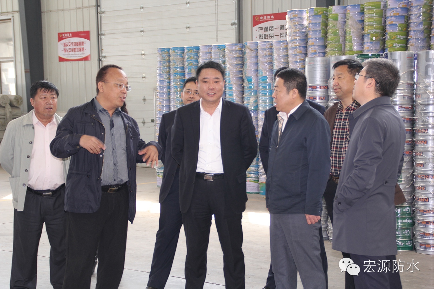 任振环,副主任王喜奎等一行人来到吉林生产基地厂区进行参观指导工作