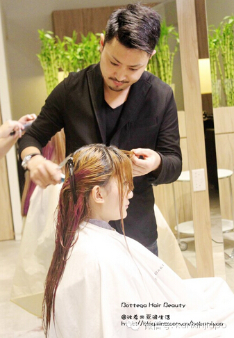 乌节路bottega沙龙烫发造型全过程体验