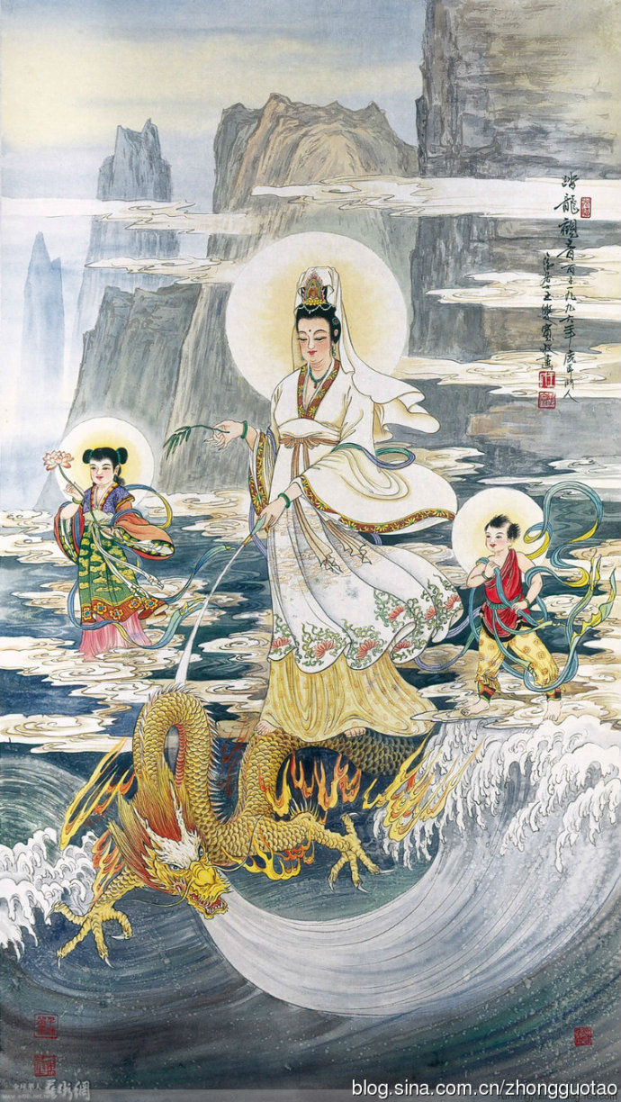 台湾著名女画家王双宽之普度众生的观音大士图谱