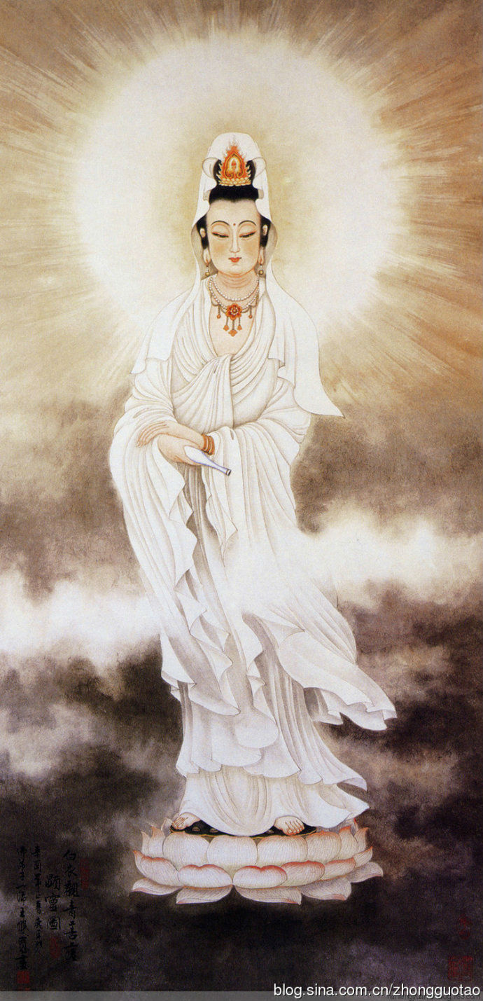 台湾著名女画家王双宽之普度众生的观音大士图谱