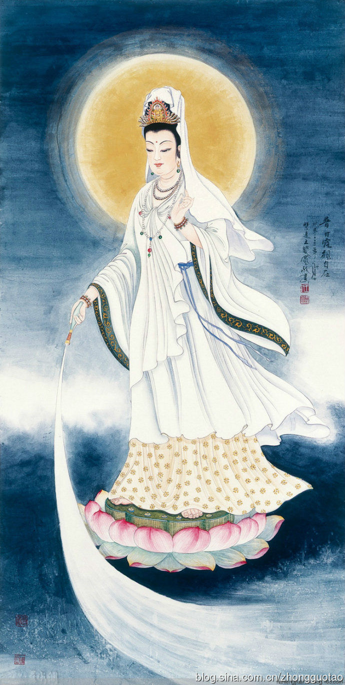 台湾著名女画家王双宽之普度众生的观音大士图谱