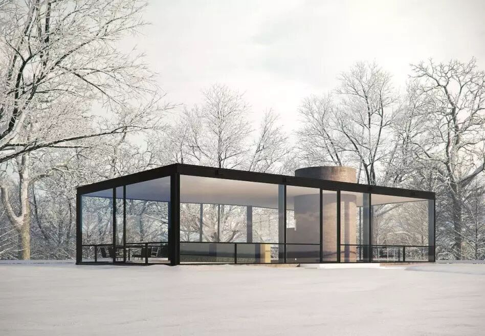 建筑大师自宅上两座玻璃屋