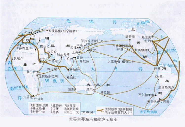 欧洲港口分布图高清图图片