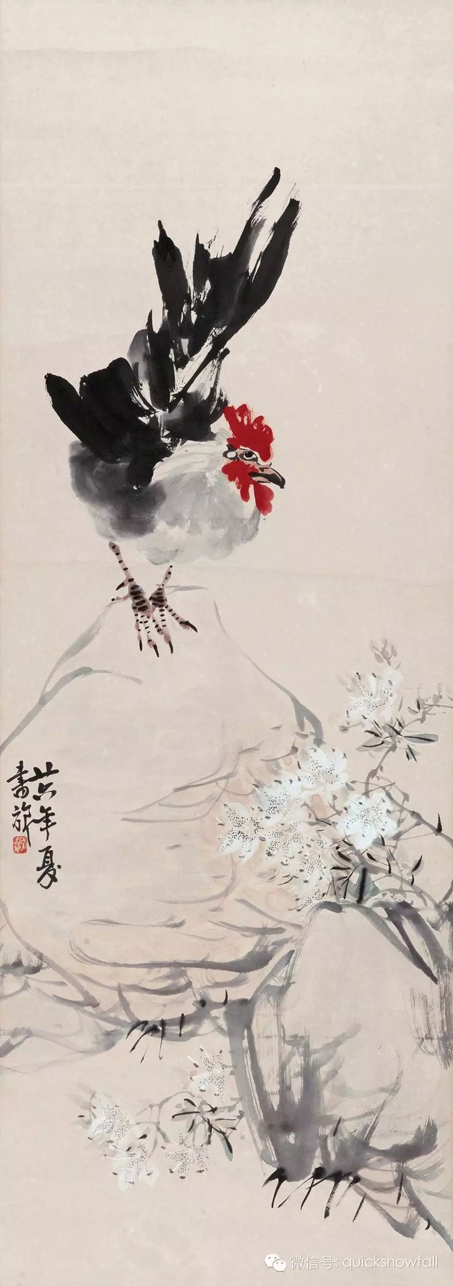 【国画技法】写意公鸡画图文教程