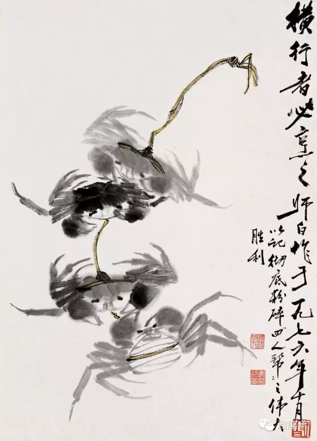秋风起,蟹脚肥,看看大师们画的螃蟹!