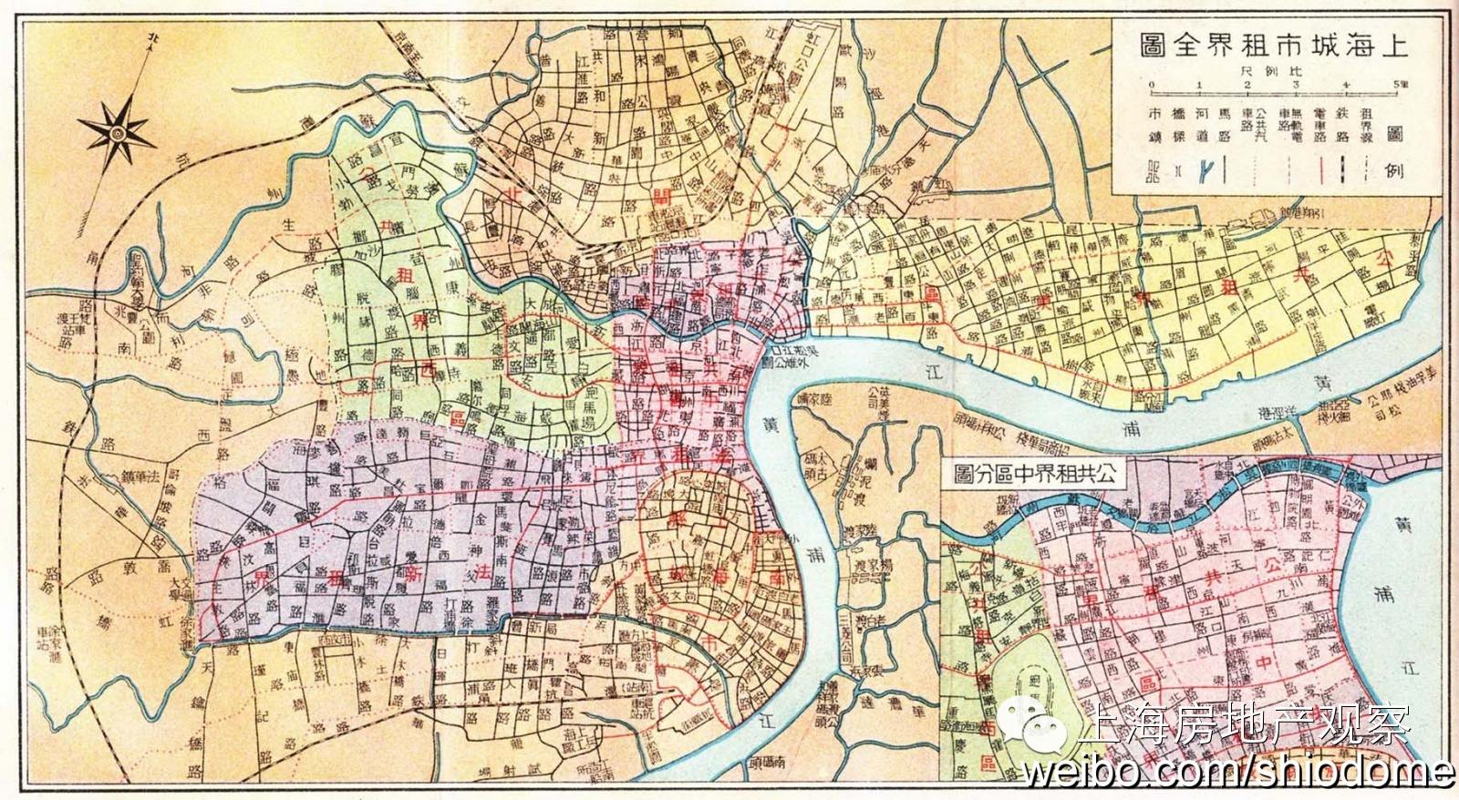 三十年代上海租界地图图片