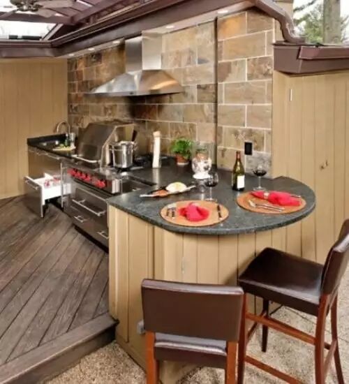 16款户外厨房设计让酷劲进行到底