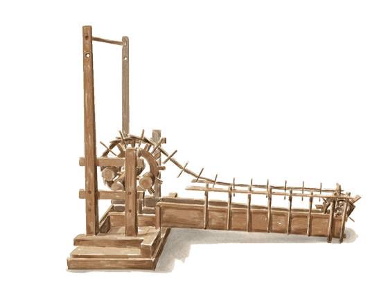 龙骨水车亦称"翻车","踏车","水车",省称"龙骨".