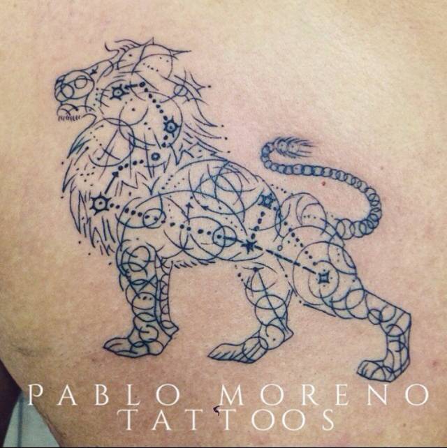 狮子座图腾纹身图片