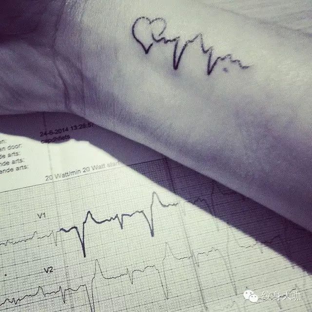 [纹身图案素材第164期] 心电图
