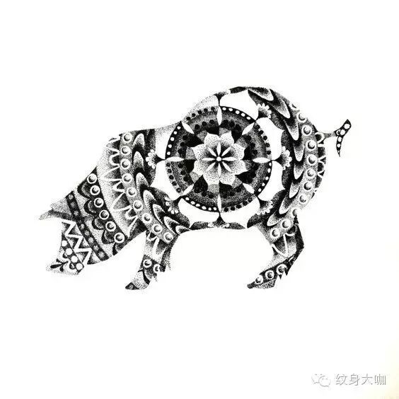 纹身素材第245期十二生肖猪