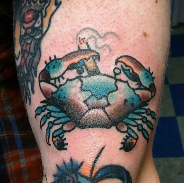 巨蟹座的守护神兽纹身图片