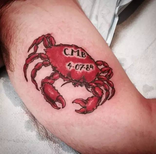 【纹身图案素材第222期】十二星座纹身之巨蟹座7715