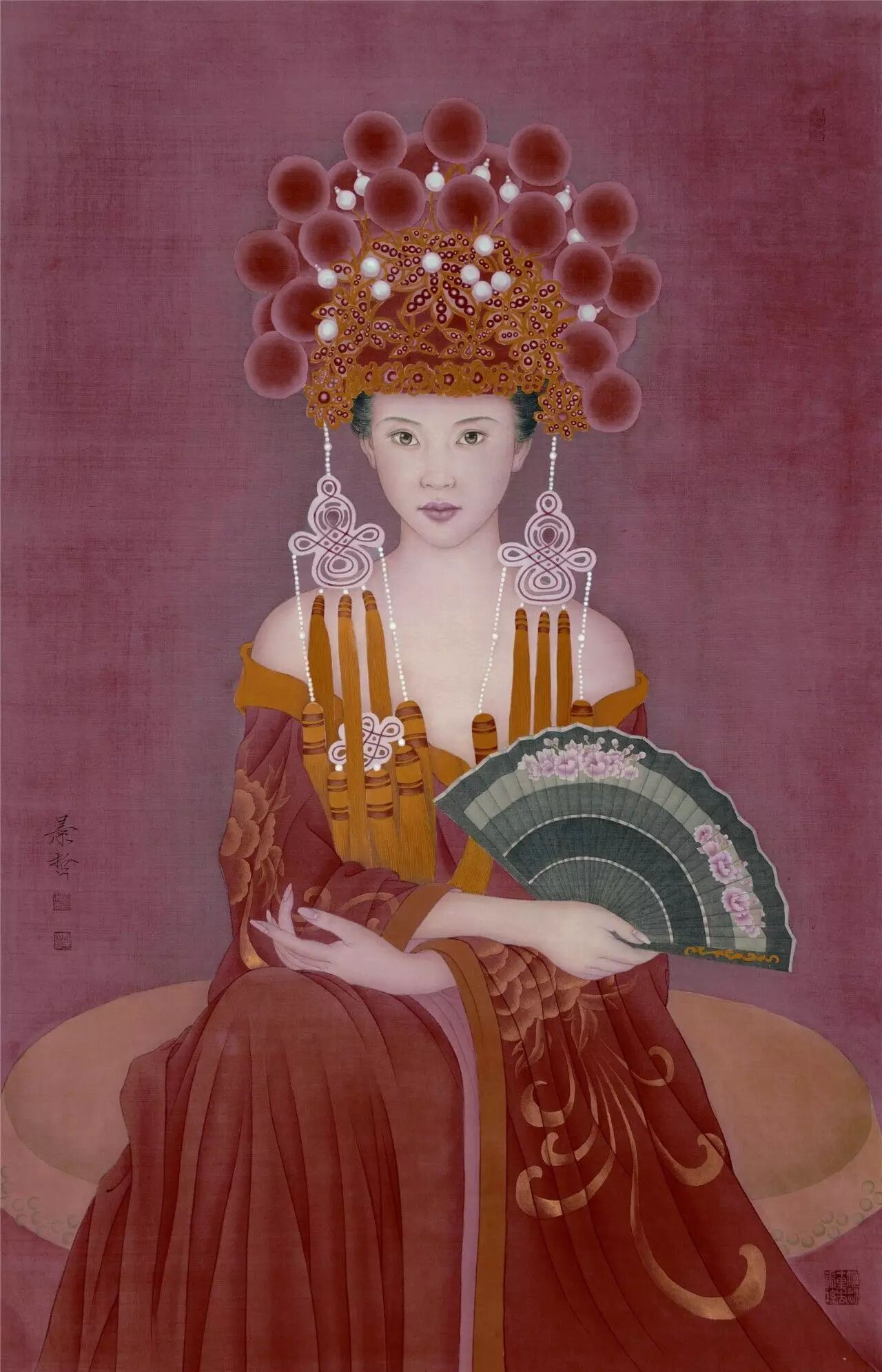 著名工笔画家崔景哲作品秋在2016瀚海大拍以260万成交